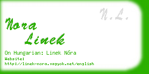 nora linek business card